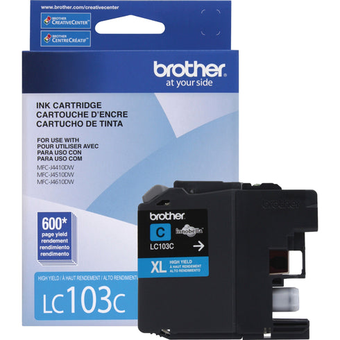 Brother LC103C High Yield Cyan Ink